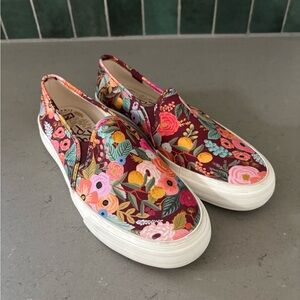 Keds x Rifle Paper Co floral slip on sneakers shoes